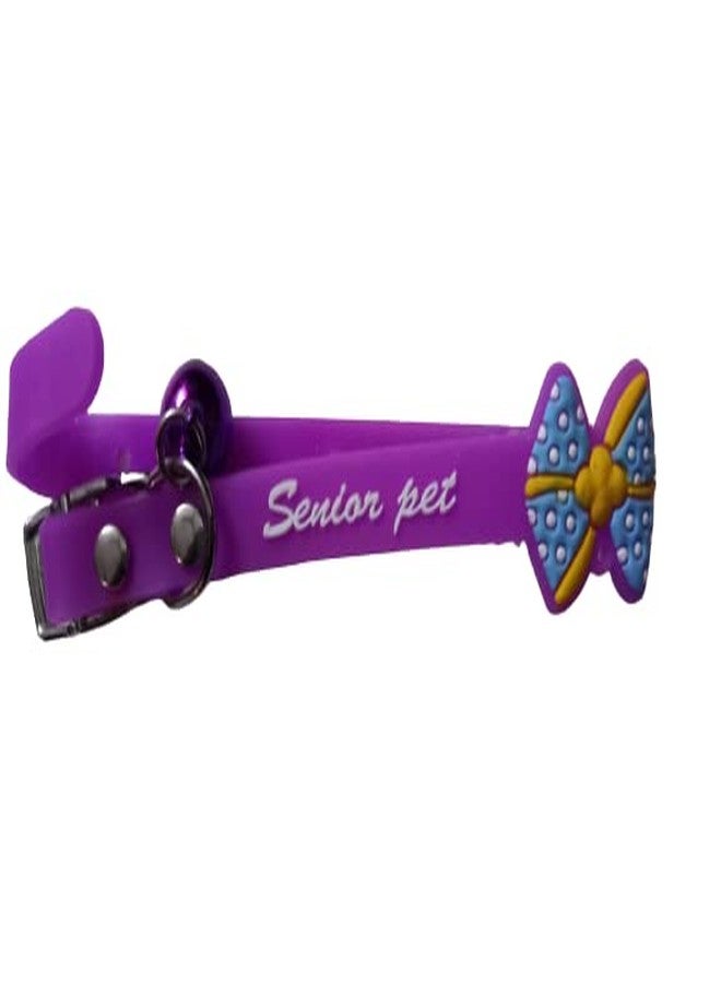 KittuPet Adustablecat and dog collar with bell buterflies shape colour may very (Pack of 1Pcs) - Image 2